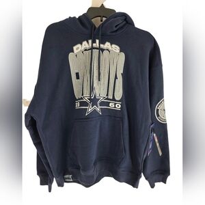 Cowboys NFL Ultra Game Pullover Hoodies Navy Blue Men's Size Medium NWT
